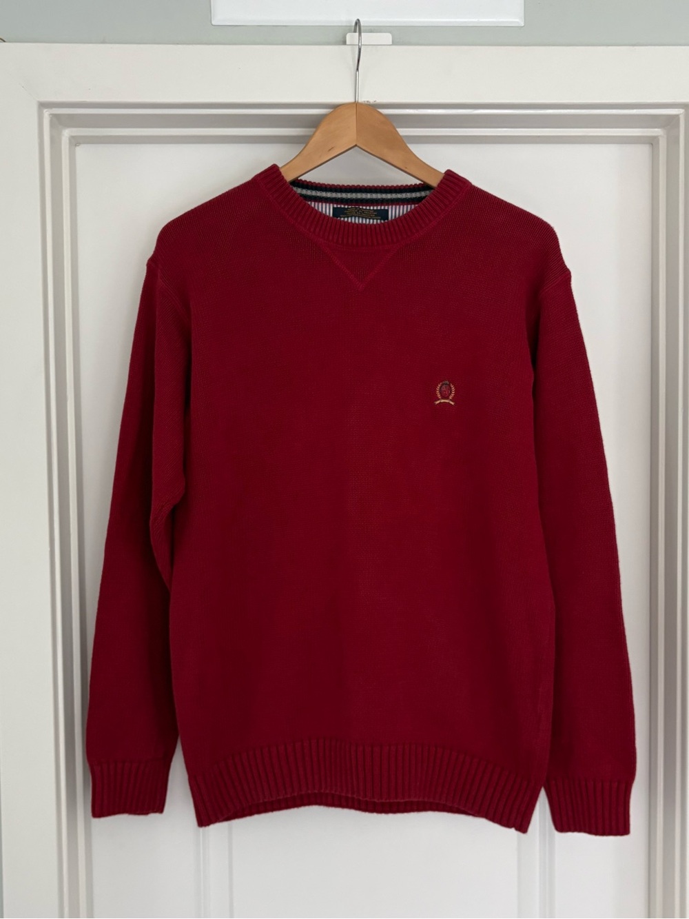 VTG Tommy Hilfiger Crest Logo Cotton Sweater L